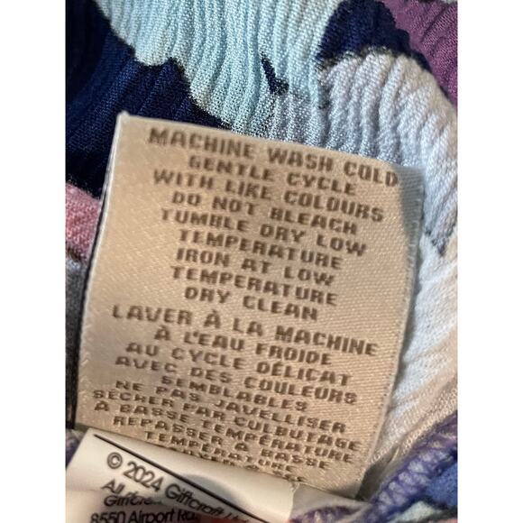 Charlie Paige Crop Top Blouse Tie Front Tassels Bold Floral Colorful Sz M Fairy - Picture 8 of 12